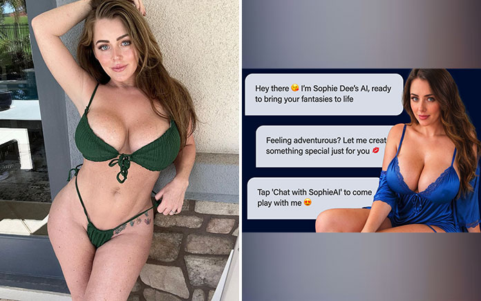 Sophie Dee mti AI-Chat von ihr